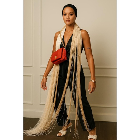 Avant-Garde Fringe Scarf - Picture 1 of 2